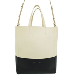 Celine Vertical Cabas Tote Bag black grained calfskin